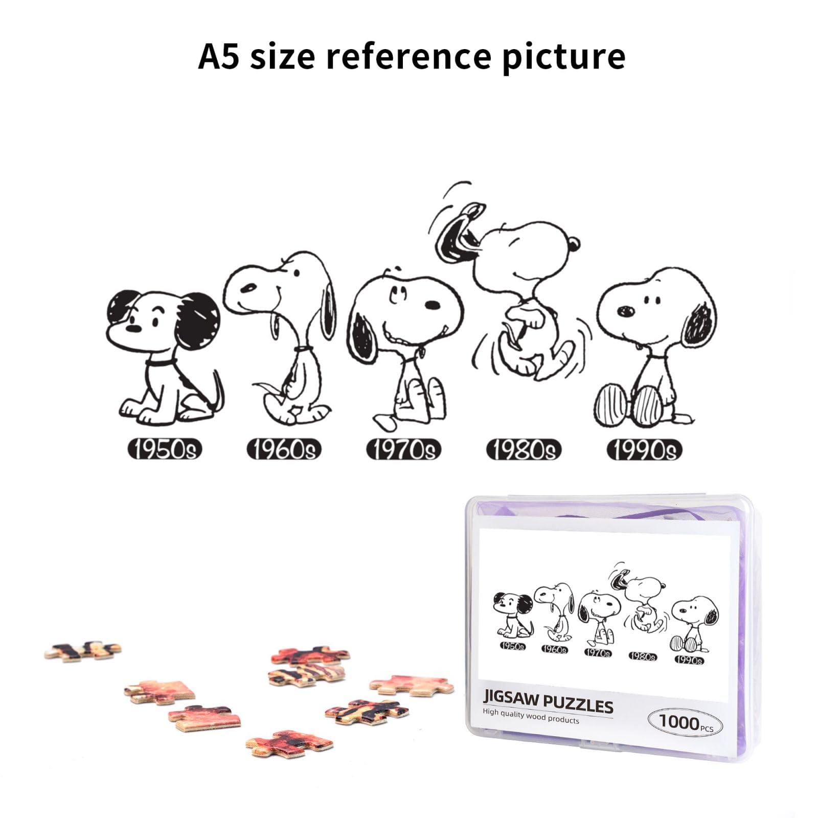 Amazon.co.jp: スヌーピー(1) アニメ ジグソーパズル 木製 1000ピース