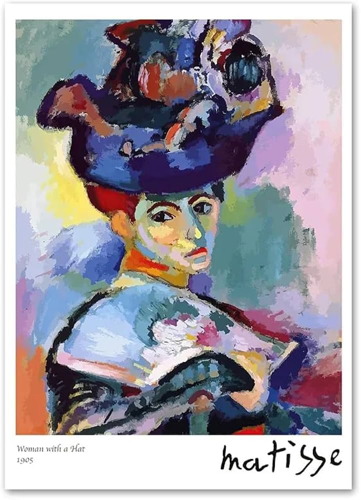 Amazon.co.jp: 1905年 マティス ポスター 「帽子をかぶった女 1905年
