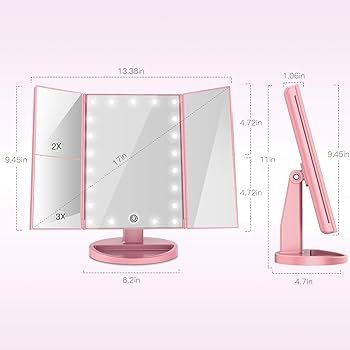 Amazon.co.jp: BESTOPE 化粧鏡 鏡 卓上 三面鏡 化粧ミラー 女優ミラー