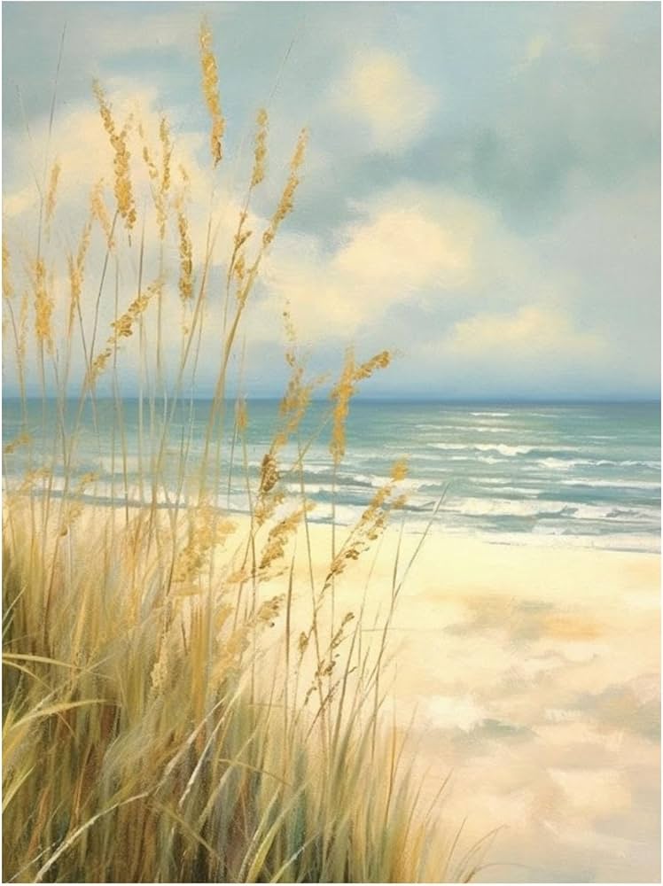 Amazon.co.jp: SHYAMIC 海絵 アート海 自然風景, ボヘミアン ベージュ