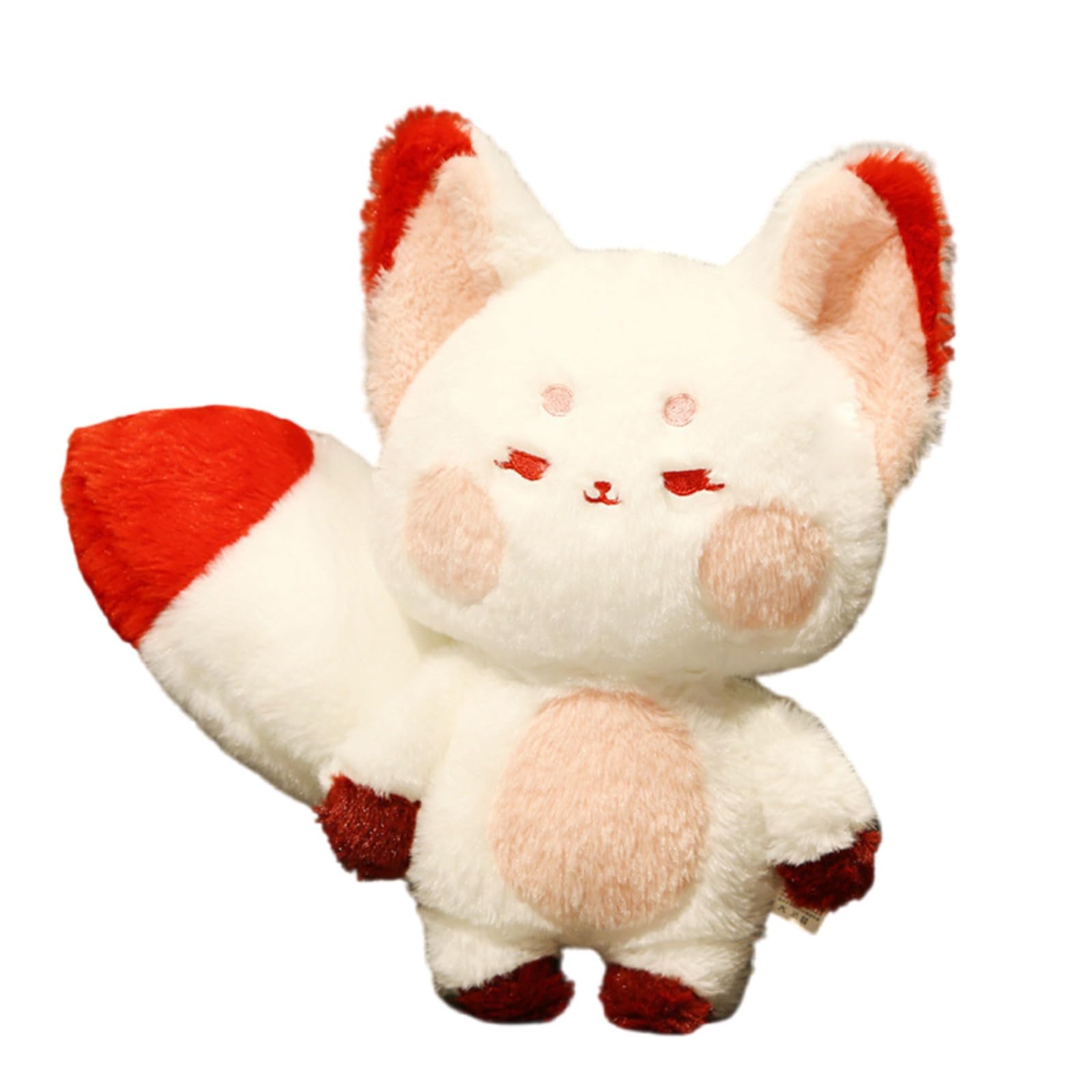 Amazon｜大尻尾狐 キツネ ぬいぐるみ 狐仙人 縫い包み 白赤 女の子