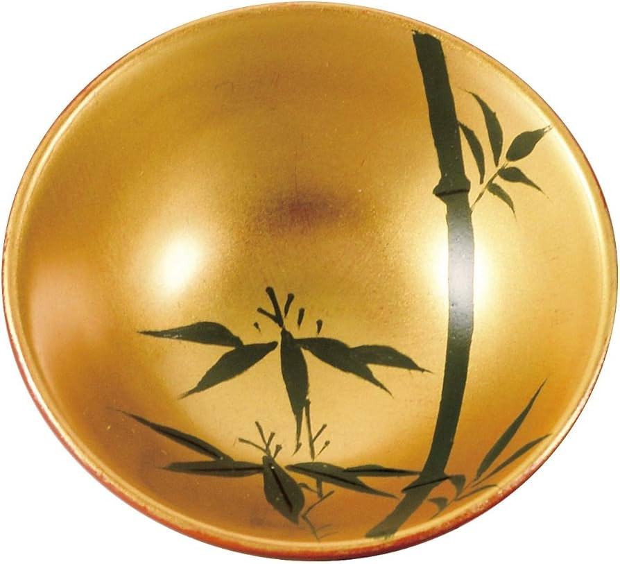 Amazon.co.jp: 会津漆器 酒器 金地 1.8 小盃セット (3P)松竹梅(手描