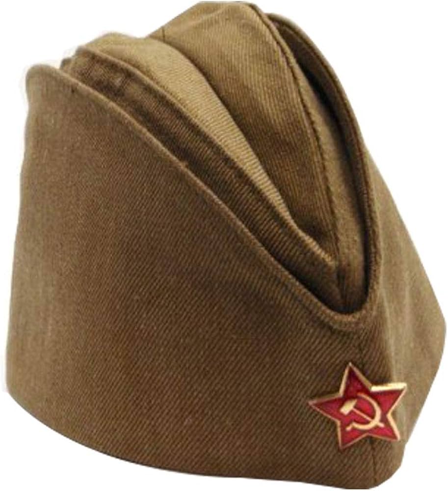 Amazon.co.jp: Yiteng ソビエト軍 帽子 ソ連 略帽 赤軍 レッドスター