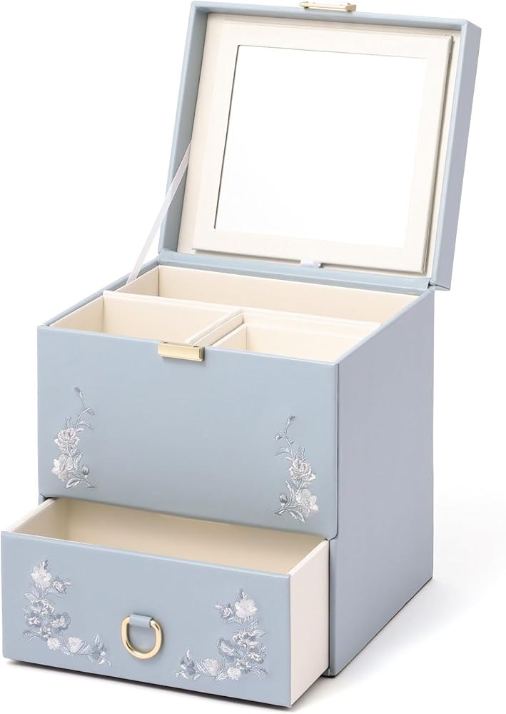 Amazon.co.jp: Francfranc French Embroidered Flower Cosmetic Box