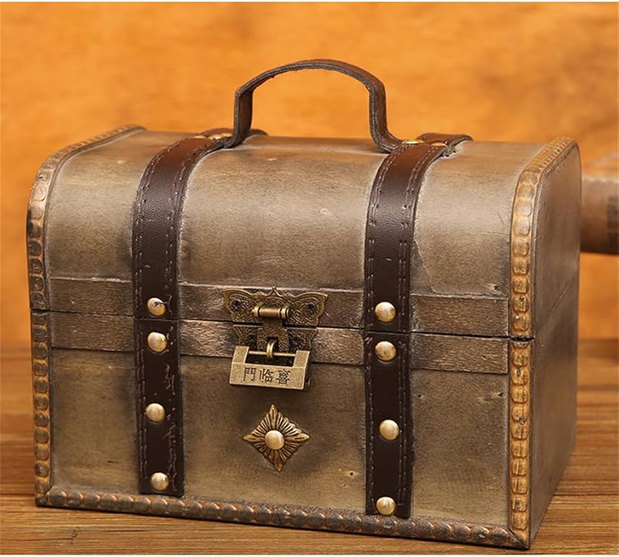 Amazon｜Xabelleアンティーク宝箱ボックス 木製レトロ木箱 22×15.5