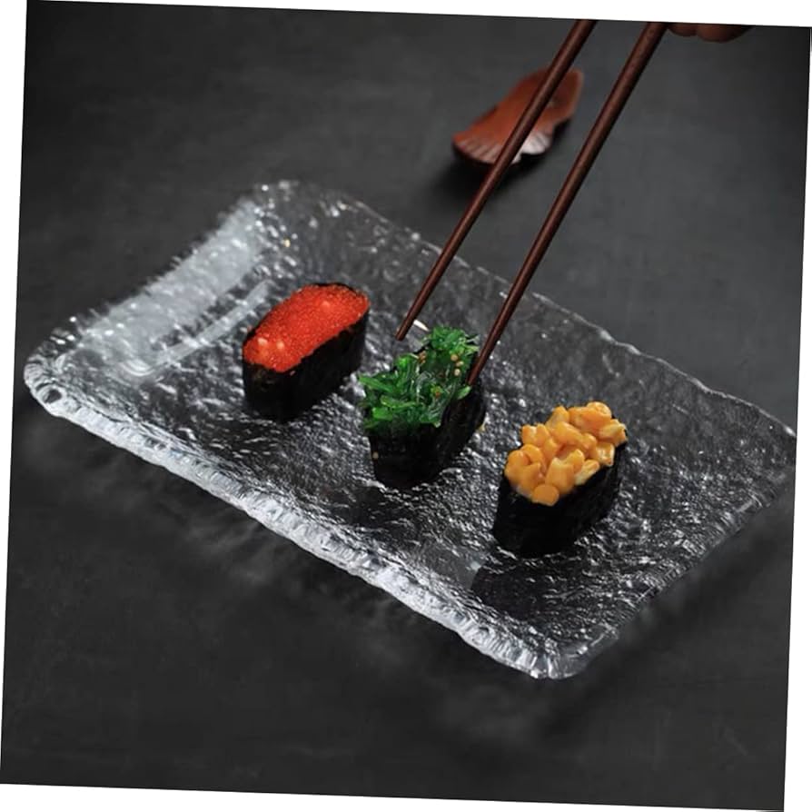 Amazon.co.jp: LABRIMP ガラス製デザートトレイ シンプルスルの食品用