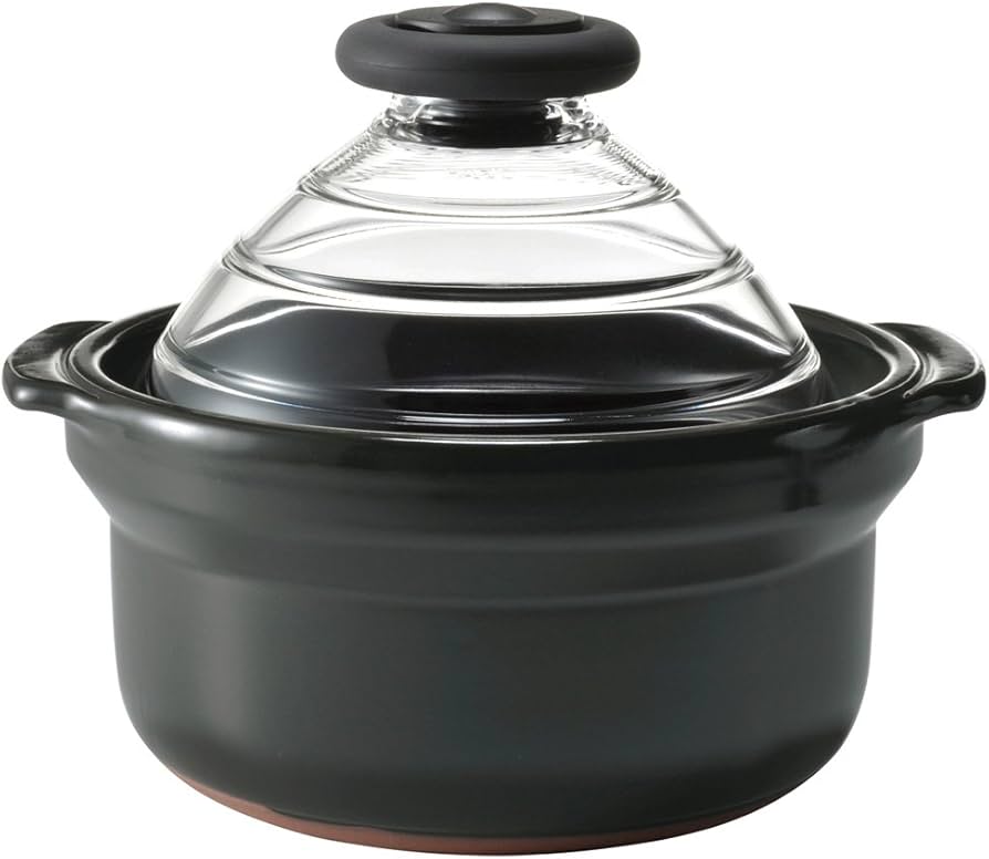 Amazon｜HARIO ( ハリオ ) フタ が ガラス の 萬古焼 土鍋 ご飯釜 N 3