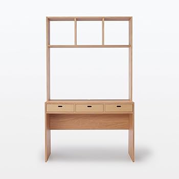 Amazon｜無印良品 スタッキングシェルフ カウンター 3列 オーク材突板