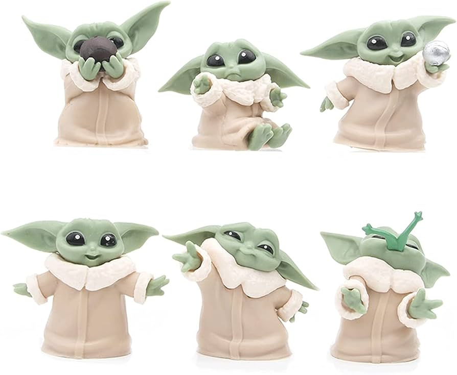 Amazon.co.jp: ベビーヨーダアクションフィギュア、子供のためのマンダ