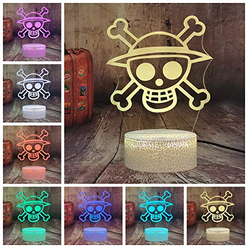 Amazon | ワンピース ロゴ ルフィ ゾロ 麦わら帽子 グループ 3D LED