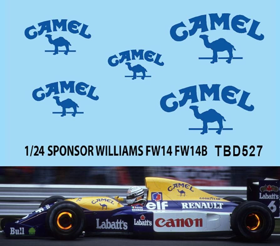 Amazon.co.jp: デカール 1/24 Camel Decals For Williams FW14 FW14B
