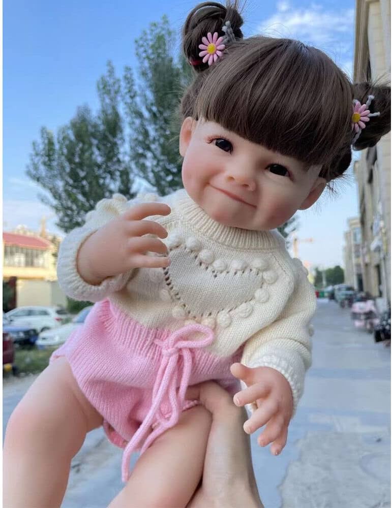 Amazon.co.jp: Meeler リボーンドール 55cmリアルな 笑顔赤ちゃん人形