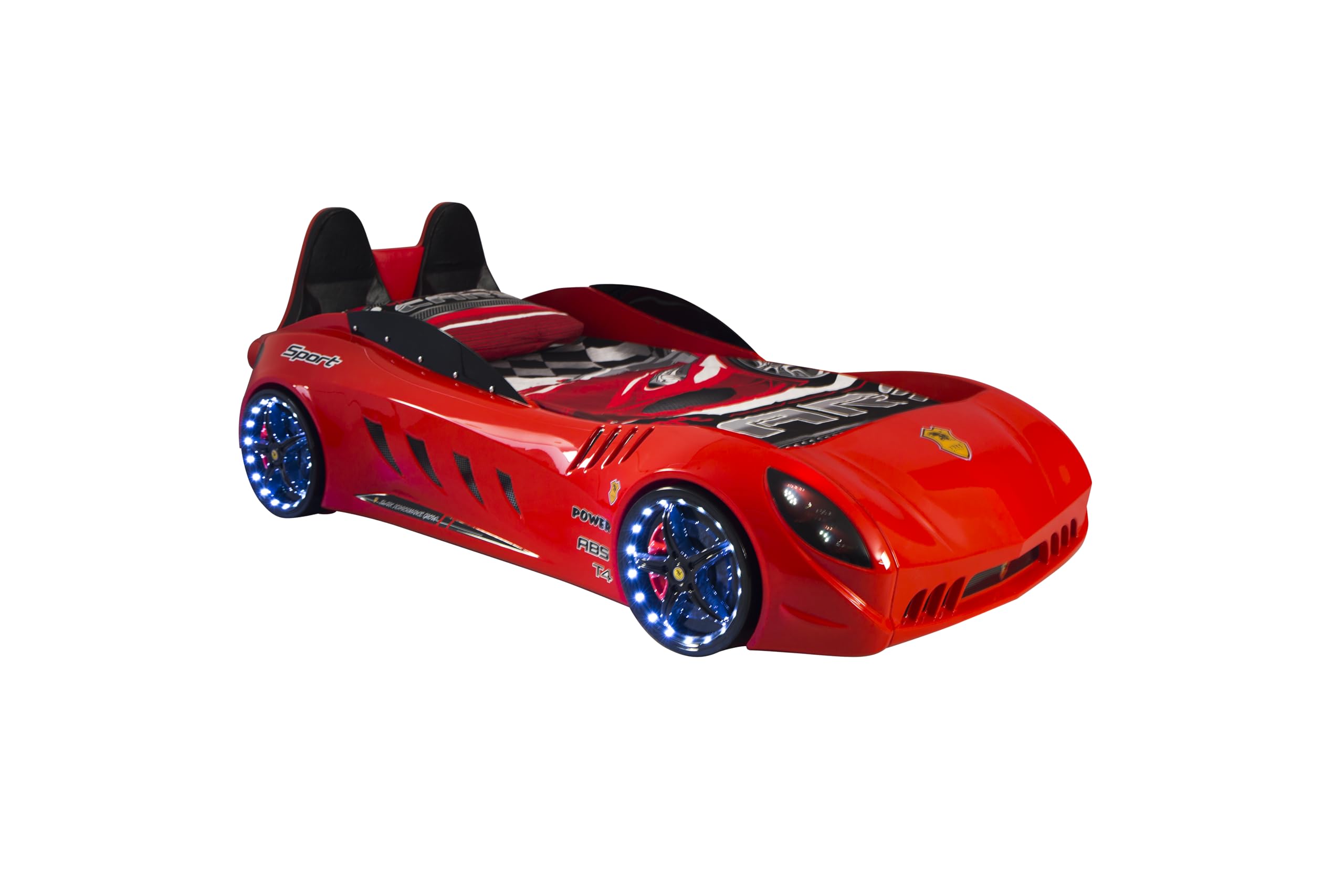Amazon.com: TiTi Racer Shark Twin Race Car Bed, Remote Control