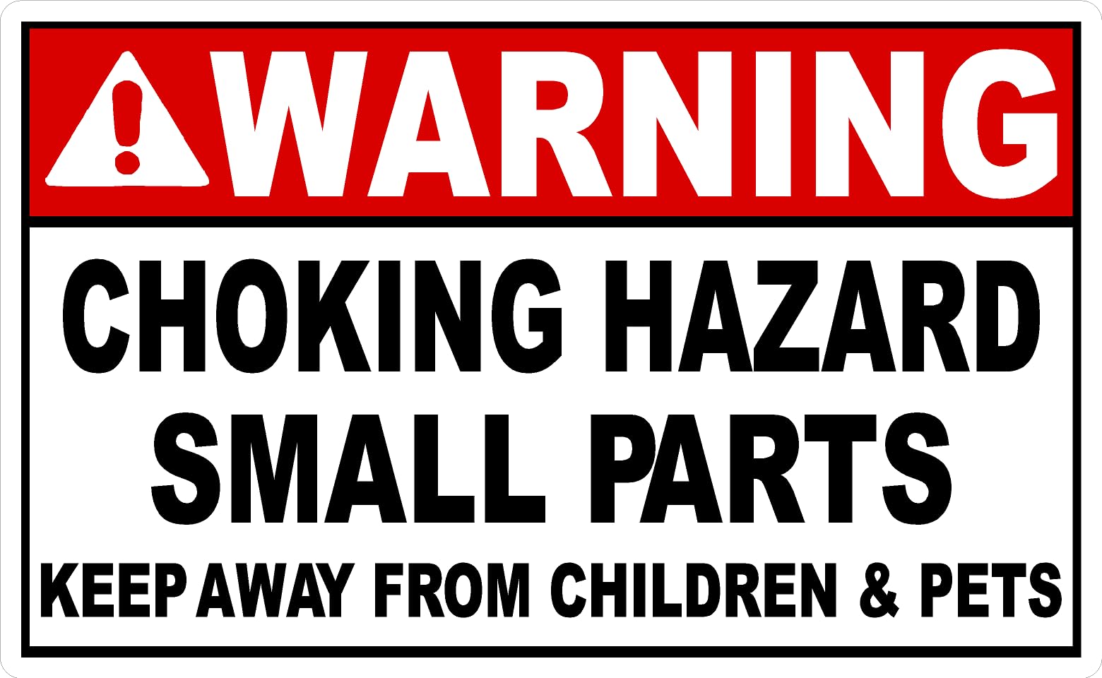 Amazon.com: Warning Choking Hazard Small Parts Decal Multi-Pack