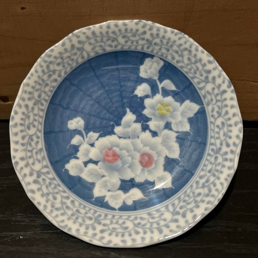 Amazon | 有田焼 専山窯 特撰陶器 和食器 お皿 水仙 昭和レトロ 15個