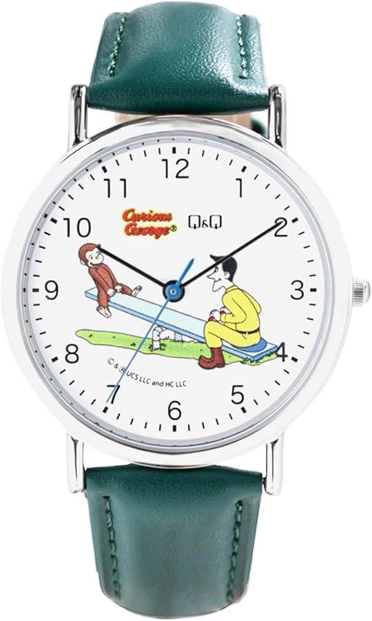 Amazon | [シチズン Q&Q] 腕時計 アナログ 防水 革ベルト おさるの