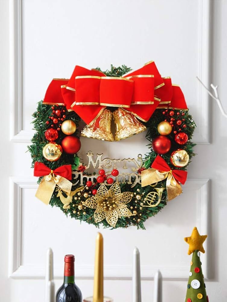 Amazon.co.jp: クリスマスリース 40cm ゴージャス豪華仕様