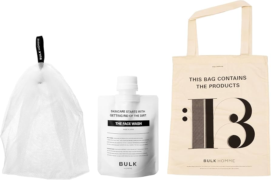 Amazon | BULK HOMME(バルクオム) 洗顔料&泡立てネット&トートバッグ