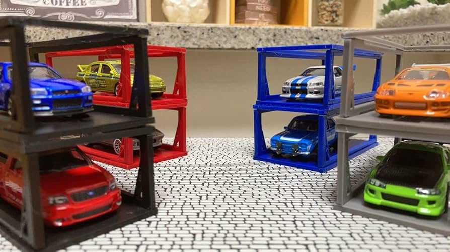 Amazon.co.jp: 1/64 トミカ ホットウィールサイズ ワイスピ風ガレージ2