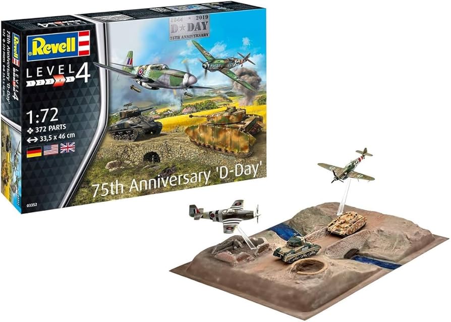 Amazon.com: Revell RV03352 03352 3352 1:72 D-Day 75th Set Plastic