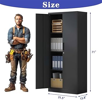 Amazon.com: Lockable Cabinet Metal Storage Cabinet, 69