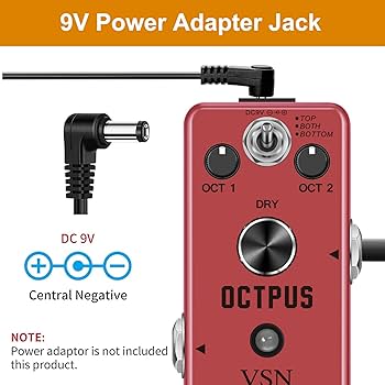 Amazon.com: VSN Octave Guitar Pedal, Digital Mini Pedal For