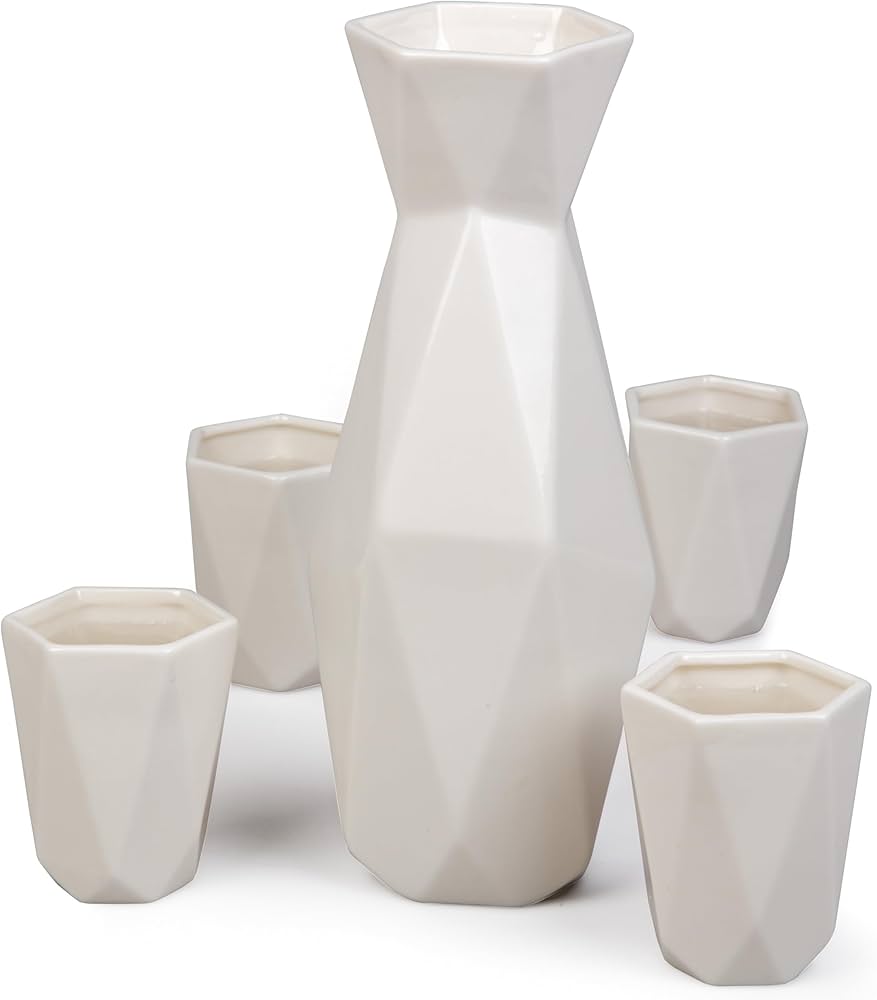Amazon.com: Deco 5 Piece Traditional Porcelain Japanese Sake Set