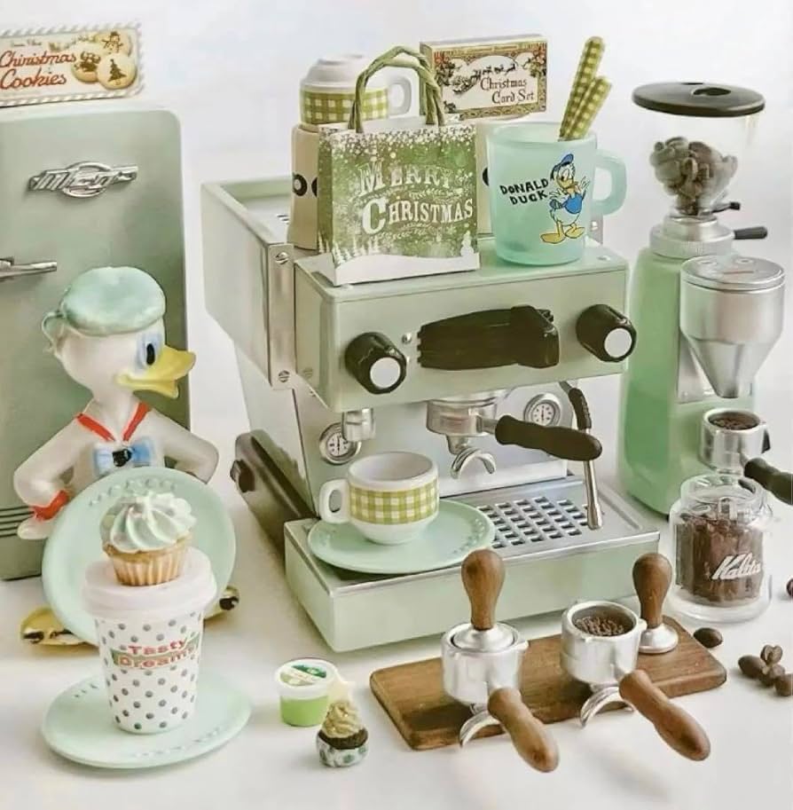 Amazon.co.jp: ミニチュアコーヒー エスプレッソマシン ミントグリーン