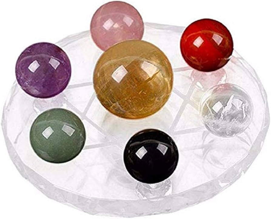 Amazon.co.jp: 風水ラッキーカラー 七星陣セット(台座＋丸玉7個