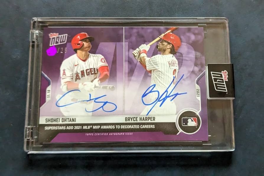 Amazon.co.jp: 25枚限定 topps now 大谷翔平 ブライス・ハーパー MVP