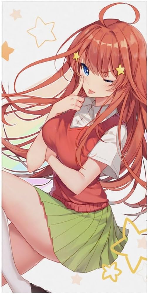 Amazon｜バスタオル 中野五月 五等分の花嫁 大判 160*80cm 吸水 速乾