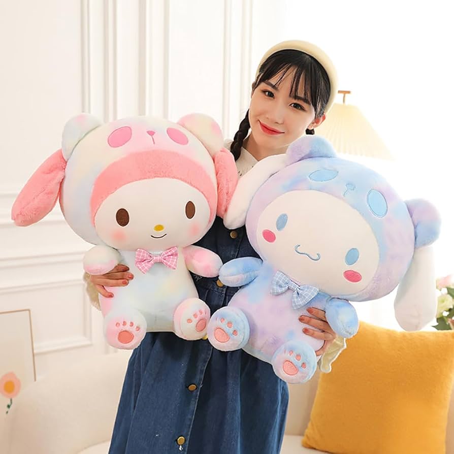 Amazon.co.jp: マイメロ ぬいぐるみ 特大 40cm レインボー 可愛い マイ