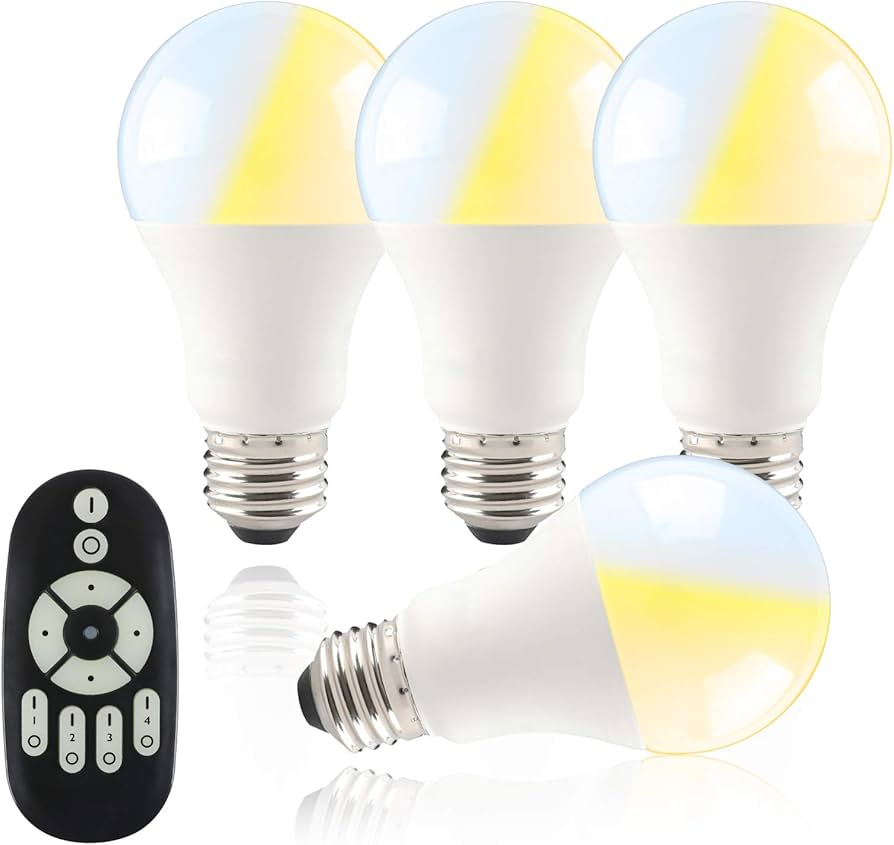 Amazon | 共同照明 【4個セット】LED電球 60w形 E26 無段階調光 調色