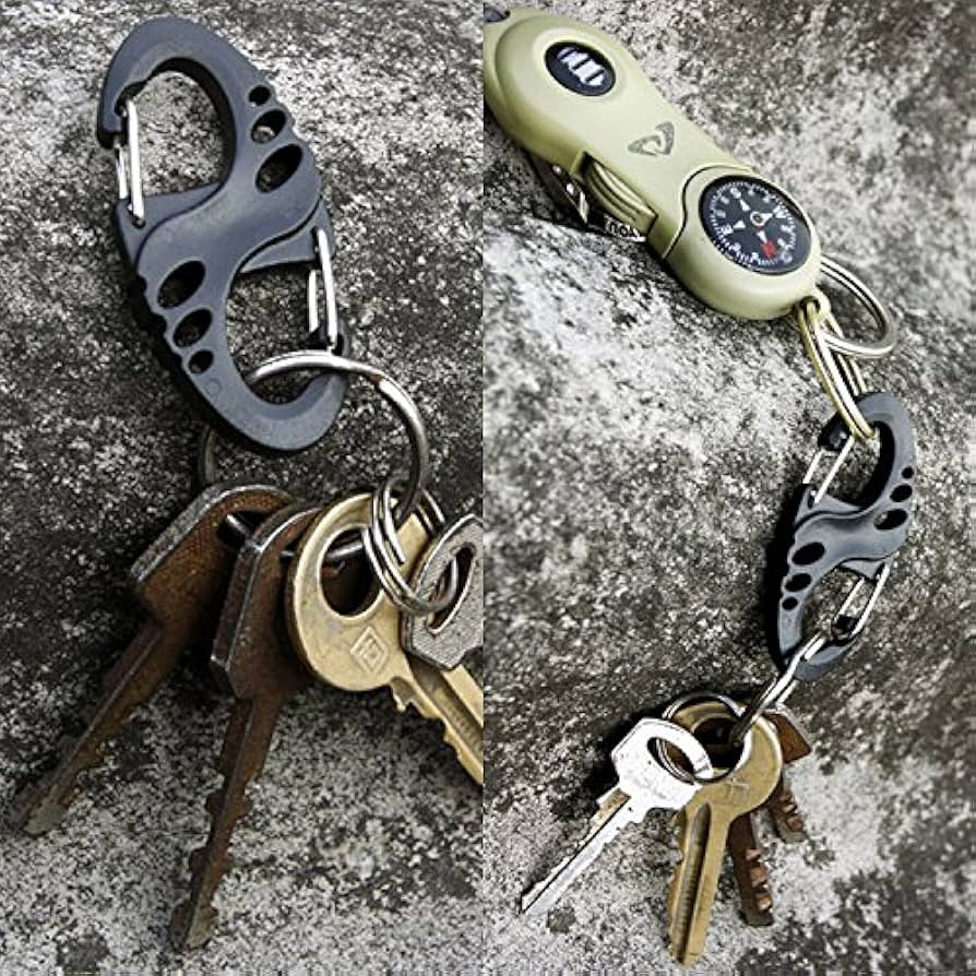 Amazon.co.jp: MIFO 8の字カラビナ キーホルダー アウトドア 多用途 2