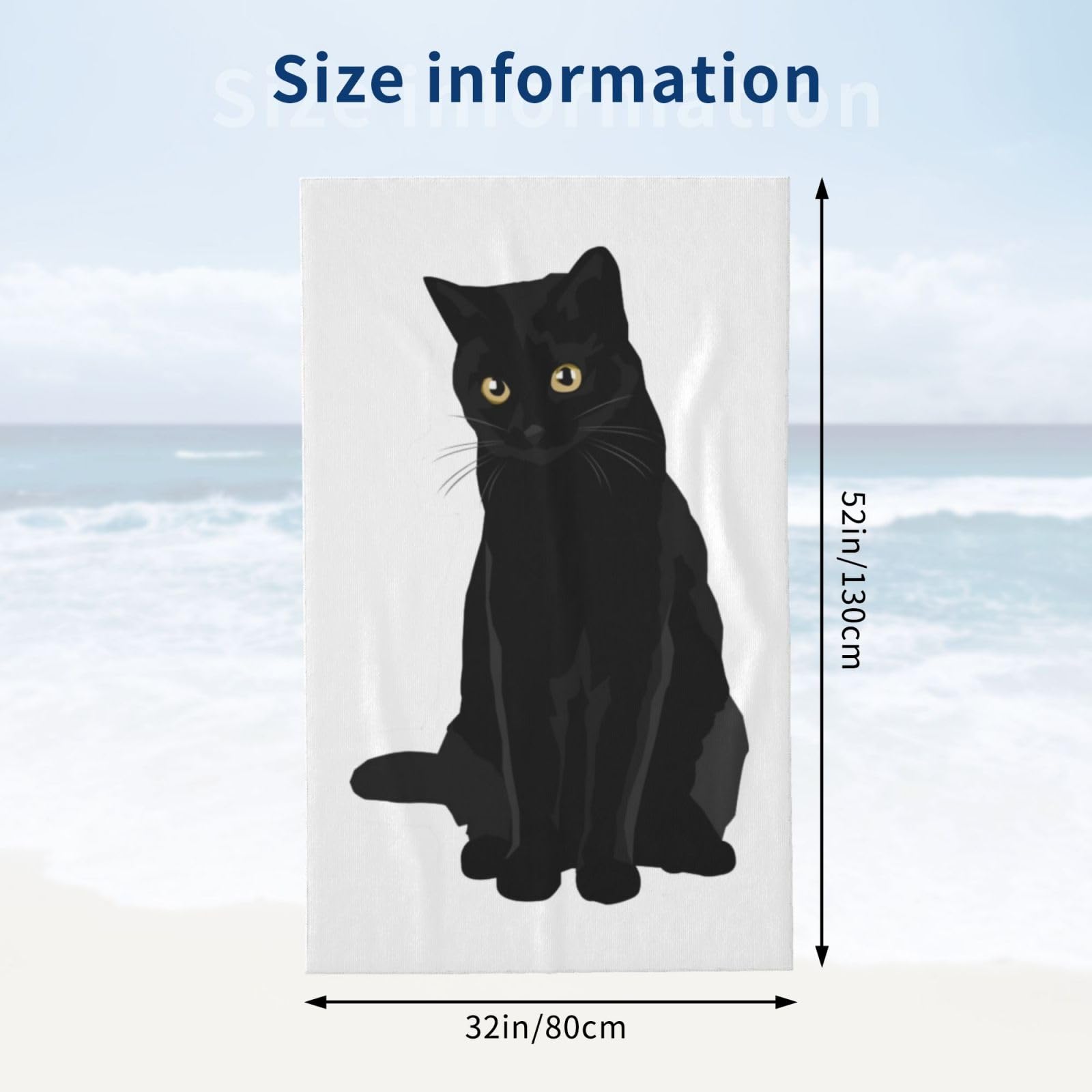 Amazon｜黒猫 猫 猫柄 面白い ねこ バスタオル 大判 吸水速乾 フェイス