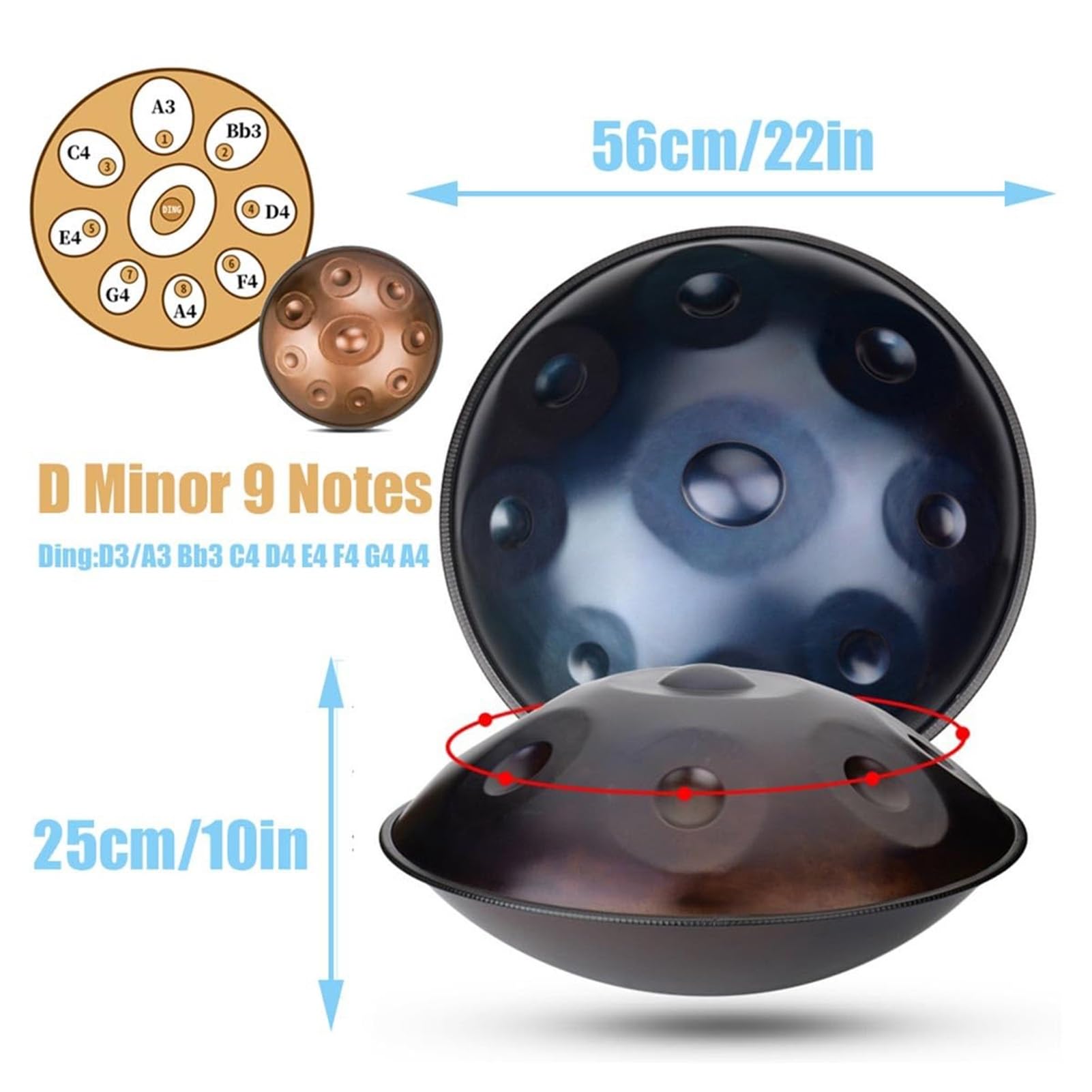 Amazon | ハンドパンドラム - ハンドパン スチールドラム - ハンド