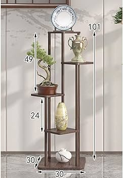 Amazon.co.jp: [GZGZ] フラワースタンド 室内 木製 花台 おしゃれ 観葉