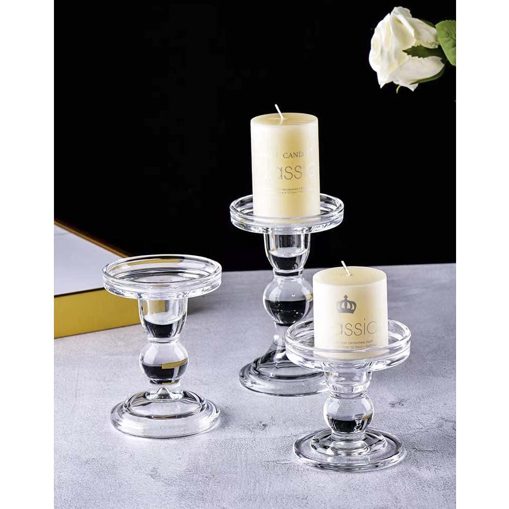Amazon.co.jp: キャンドルホルダー ガラス キャンドルスタンド