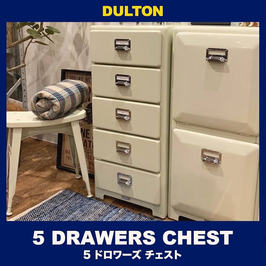 Amazon｜ダルトン(Dulton) 5ドロワーズ チェスト ロウカラー RAW 角が