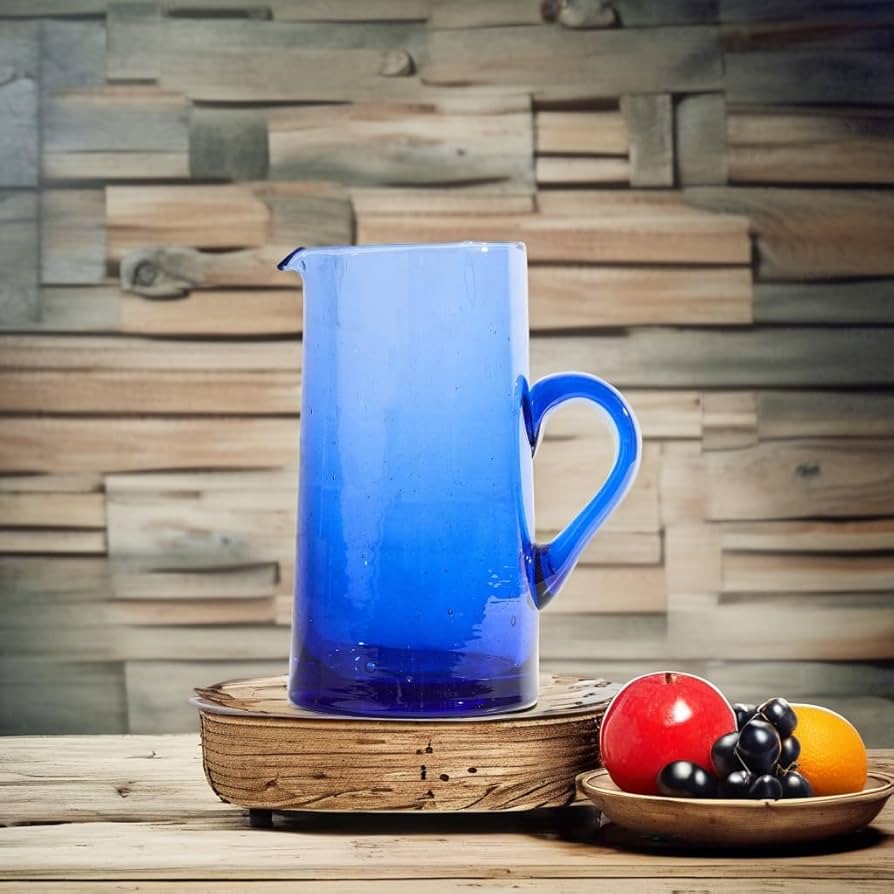 Amazon.com: Moroccan Glass Cone Jug by Verve CULTURE | Handblown