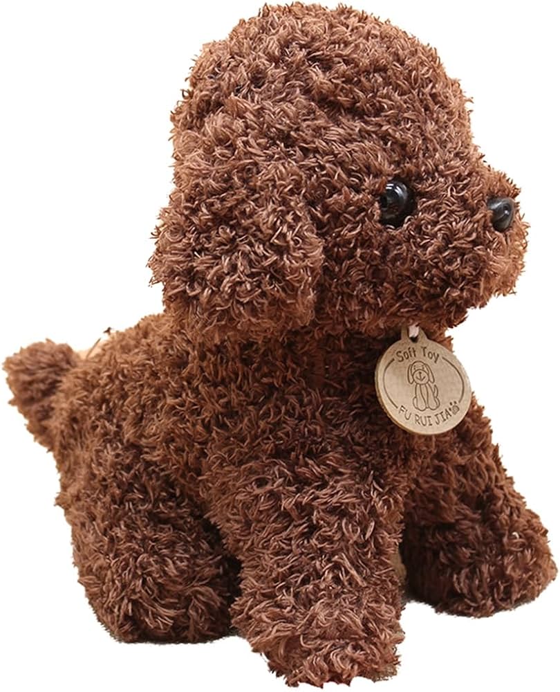 Amazon｜プードル ぬいぐるみ 犬 トイプードル リアル 心地が良い 本物