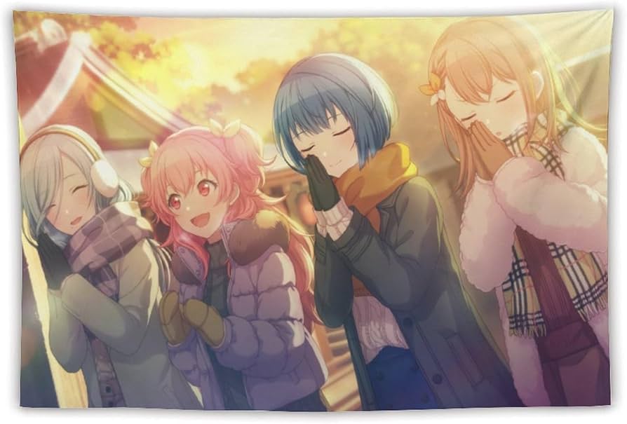 Amazon.co.jp: 桐谷遥 桃井愛莉 日野森雫 花里みのり タペストリー