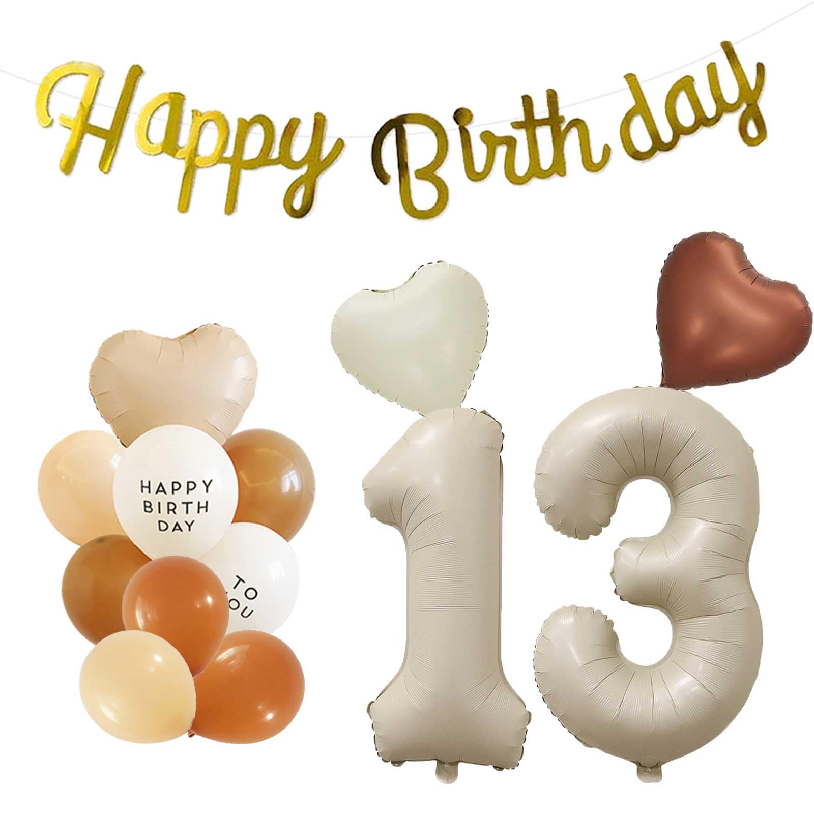 Amazon | 13歳 誕生日 バルーン 風船 飾り付け セット 数字バルーン 13