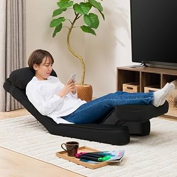 Amazon｜ニトリ(NITORI) ゲーミング座椅子2 ブラック 幅49×奥行88×高さ