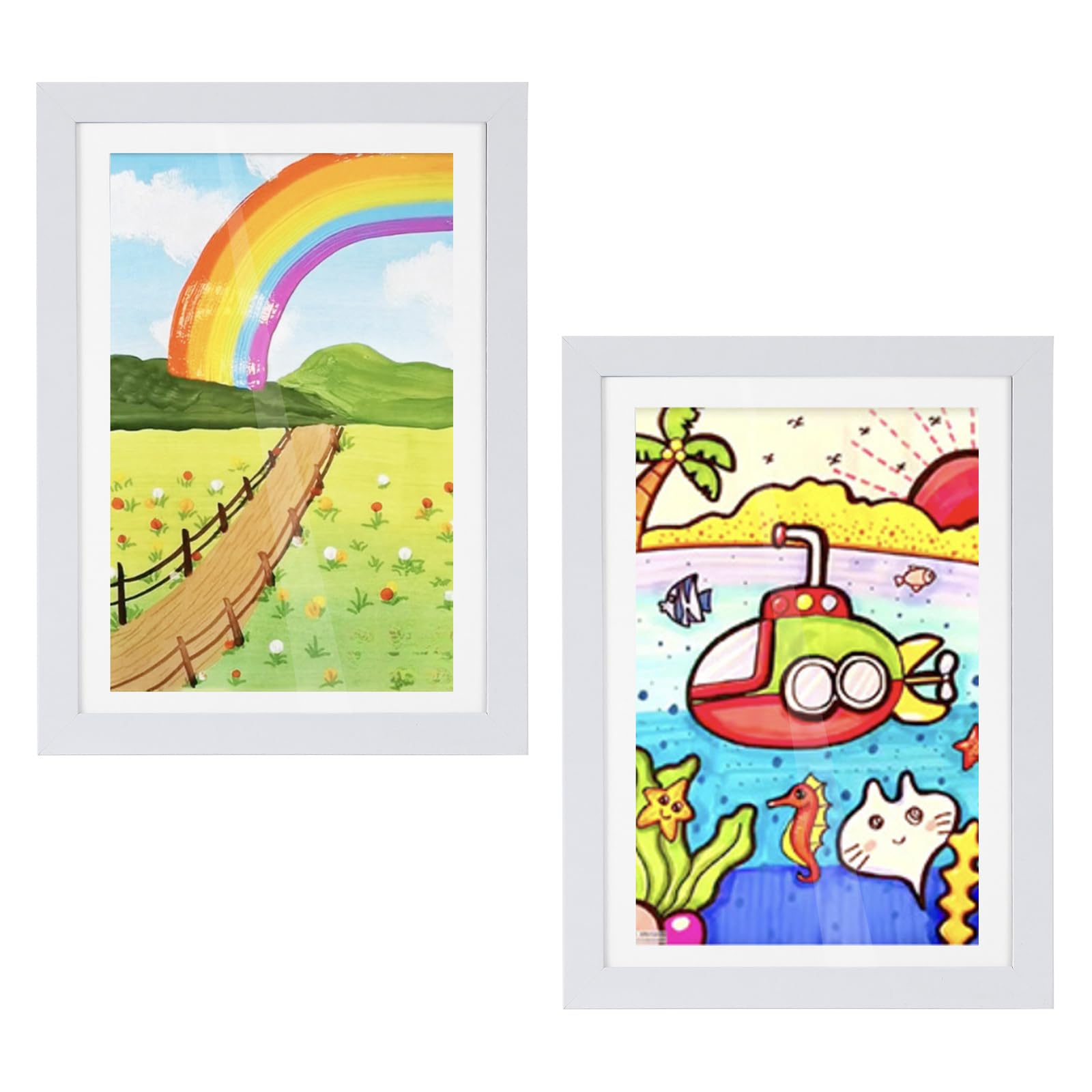 Amazon.co.jp: PALTIA アートフレーム 2個 セット 子供の絵 作品 収納