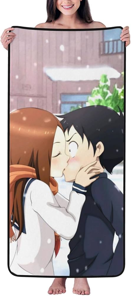 Amazon｜バスタオル からかい上手の高木さん 高木 西片 アニメ柄