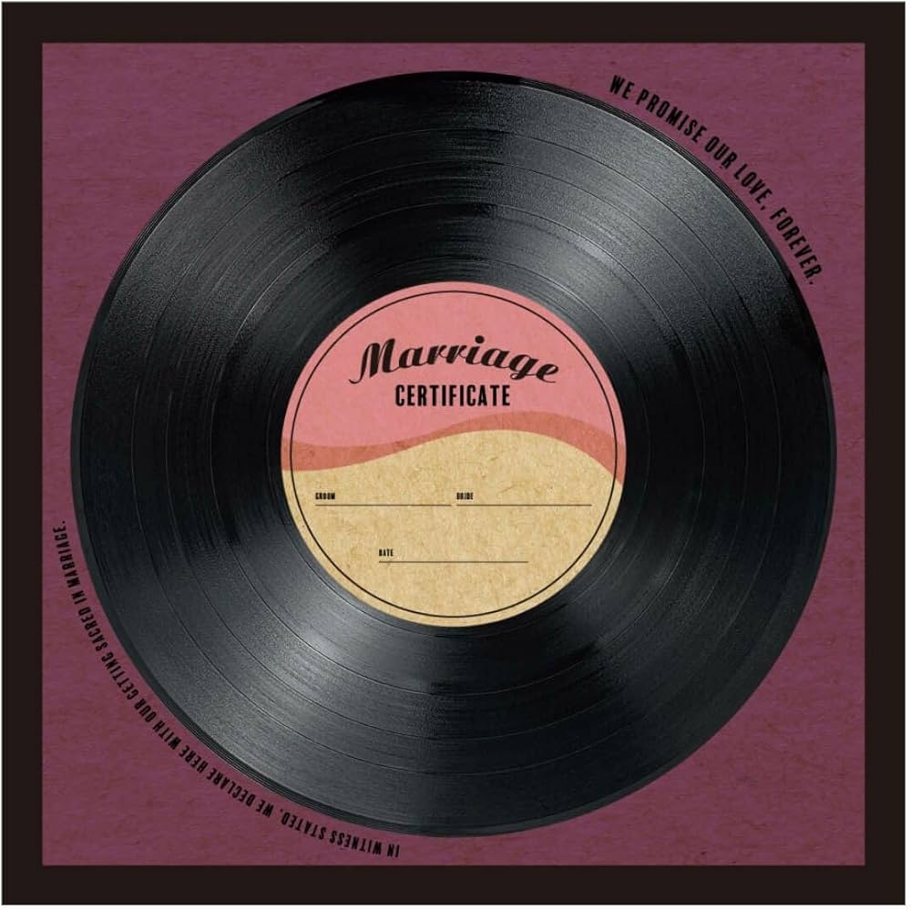 Amazon | 結婚証明書 ゲスト 参加型 サイン式 署名 レコード 結婚式