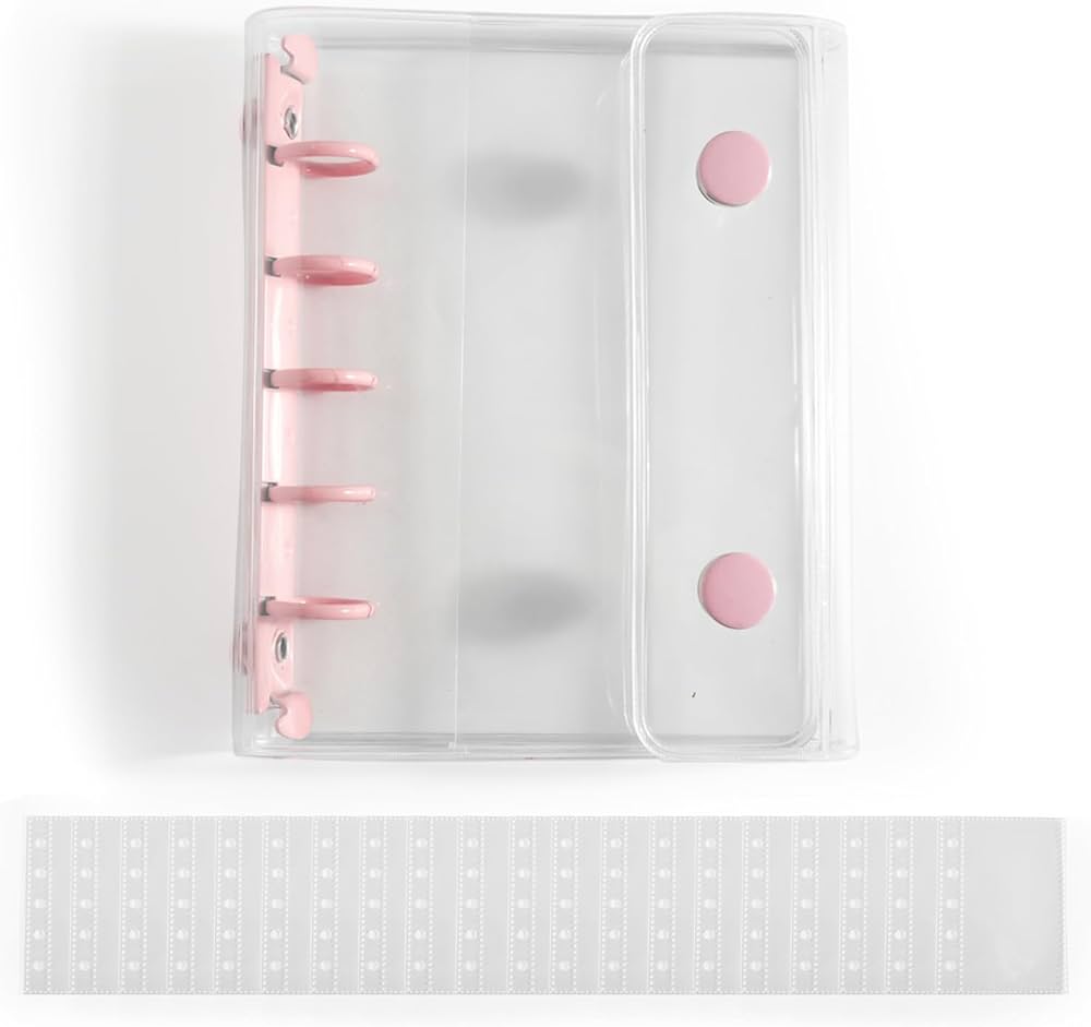 Amazon.co.jp: シール帳 M5 透明 バインダー マイクロ5 クリア 5穴