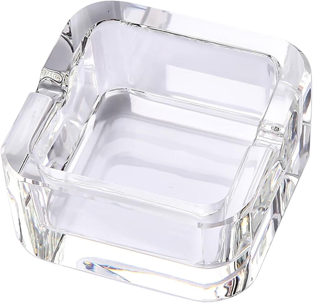 Amazon.co.jp: ガラス灰皿、クリスタルガラスのシンプルでファッショ