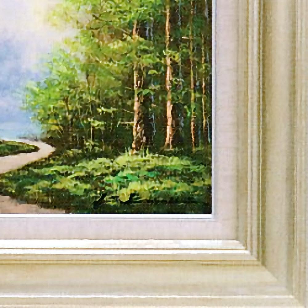 Amazon.co.jp: 黒木啓 光陰 F6号 受注制作 油彩画 油絵 風景画 新緑